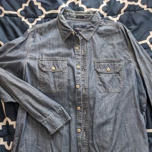 Mens XL American Eagle denim button down